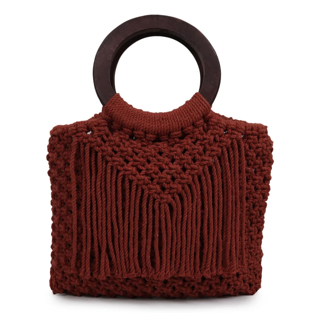 Contemporary Macrame Handbag Urban Sophistication